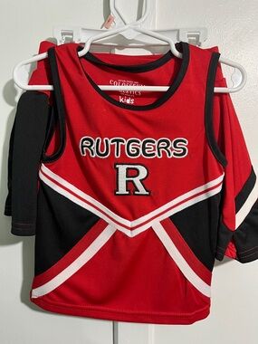 RUTGERS Colosseum Cheerleading Top & Skirt Kids Size 4T. New without tags